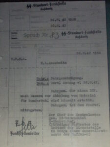 Korabeli SS-dokumentum az auschwitzi múzeumban