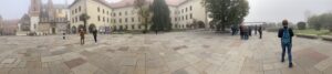 A Wawel udvara ködben